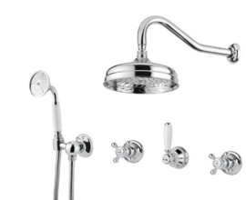 MB2237B klassieke inbouwdouchemengkraan set met een 30cm douchekop (A.3.1)