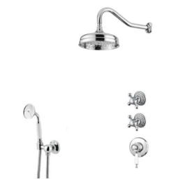 Klassieke inbouw thermostaatkraan set compleet KSOX6-308, chroom