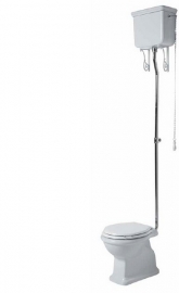 Landelijk toilet AO met hooghangende stortbak model SLA0106,