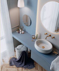 Retro opbouwkom Romantica 40cm rond