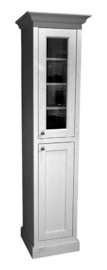 KSM0091A klassieke kolomkast 40x40x203cm met glazen deur