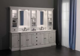 Klassiek badmeubel  Balmoral 270cm breed compleet met spiegelkast  in 12 kleuren