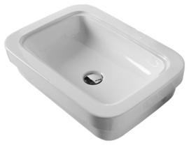 Retro opbouw waskom Evo 10 58cm breed, wit