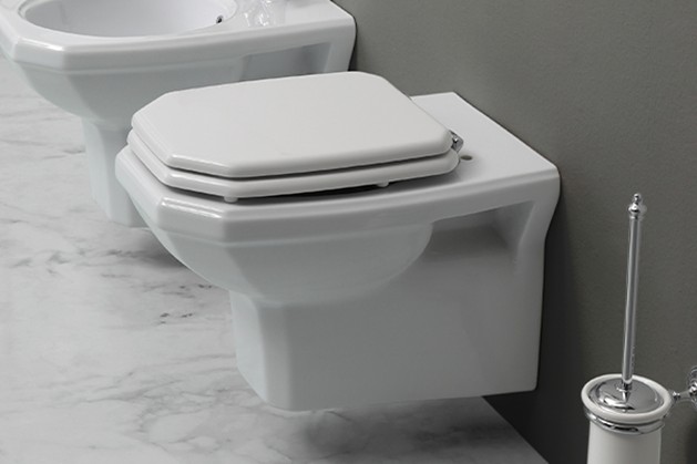 Klassiek wandtoilet 1920 retro model,wit