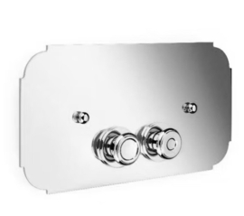 Retro drukplaat KSWP007, chroom voor Geberit Duofix inbouw reservoir