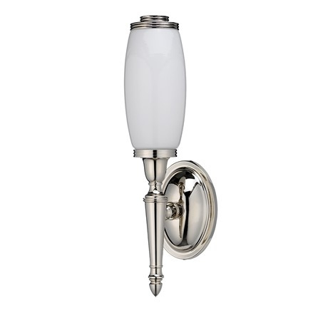 KSAL0013  klassieke wandlamp  met opalineglas, nikkel