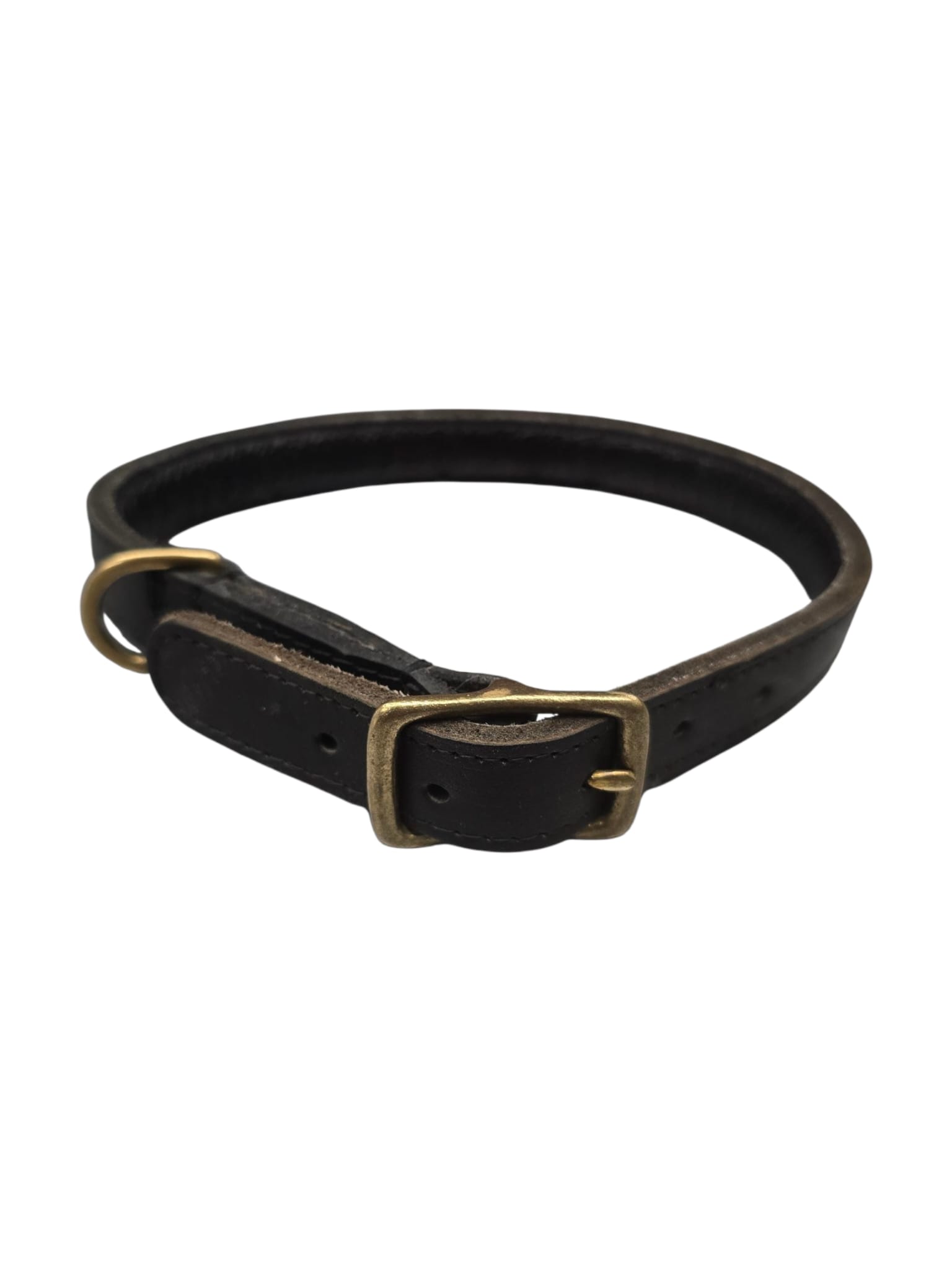 Halsband Zwart Messing