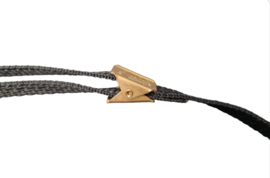 Showlijn zwart plat enkel simpel 0.9mm