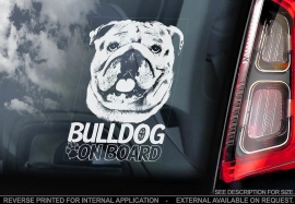 Engelse Bulldog - English Bulldog - V02 ZWART (voor lichte ondergrond)