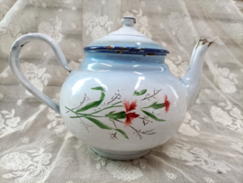 Oud emaille theepot, Japy VERKOCHT