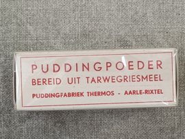 Oud doosje Thermos puddingpoeder Amandel