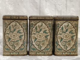 Set van 3 gebloemde blikken VERKOCHT