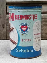Oud blik Salami bierworstjes VERKOCHT