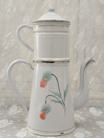 Oud emaille filter koffiepot