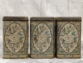 Set van 3 gebloemde blikken VERKOCHT