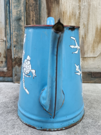 Oud Frans emaille koffiepot VERKOCHT