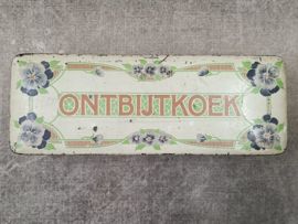 Oud ontbijtkoek blik