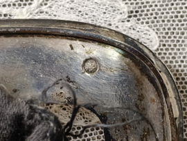 Oude gobelin beurs met zilveren beugel