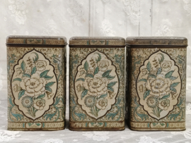 Set van 3 gebloemde blikken VERKOCHT