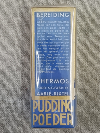 Oud doosje bitterkoekjes pudding