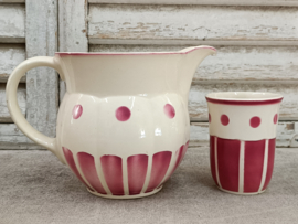 Oude melkkan met beker