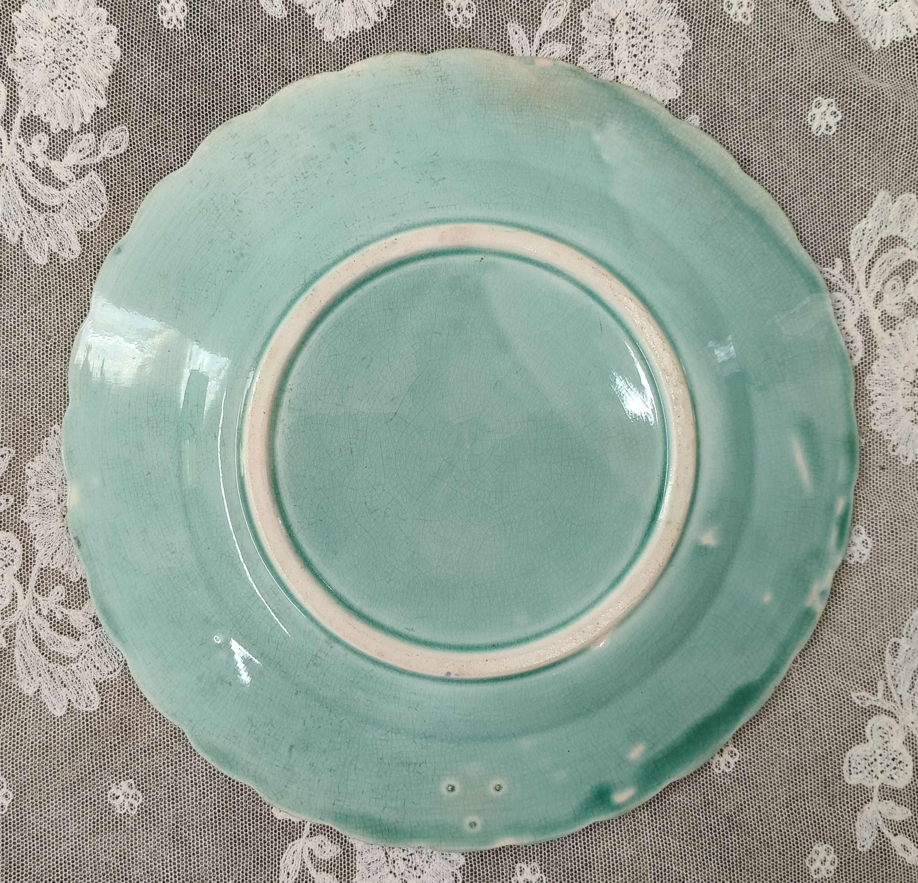 Oud barbotine bordje VERKOCHT