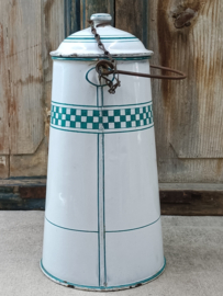 Oud Frans emaille melk pulletje VERKOCHT