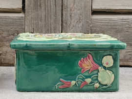 Oude Art Nouveau Franse barbotine bak