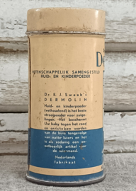 Oud blikje Dermolin kinderpoeder