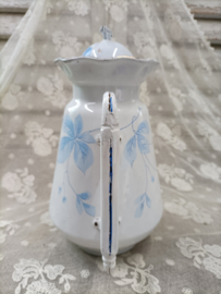 Oud gebloemd emaille koffiepot VERKOCHT