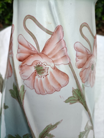 Oude Frans emaille lampetkan met bloemen