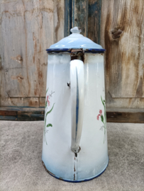 Oud Frans emaille Japy koffiepot