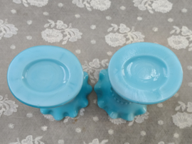 Set oude opaline vaasjes