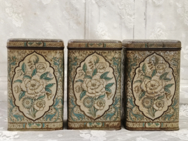 Set van 3 gebloemde blikken VERKOCHT