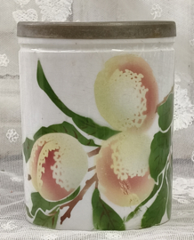 Oud Franse confiture pot, nectarine