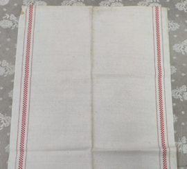 Oude theedoek geblokt randje