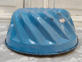Oud blauw emaille tulbandvorm 1