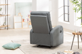 Moderne relaxfauteuil HOLLYWOOD II grijze tv-fauteuil met ligfunctie