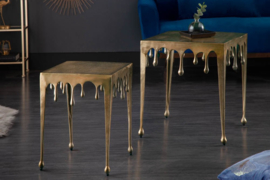 Extravagante salontafel QUID LINE L 46 cm goud druppelvormig design