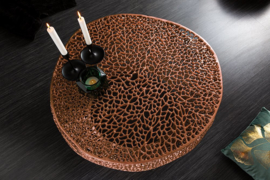 Filigraan design salontafel 80cm koper handwerk met handvatten
