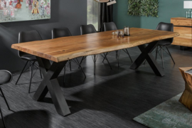 Eettafel Acaciahout bladdikte 6 cm lengte 200 cm