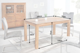 Eettafel Model: Lagos Sheesham - 140cm -