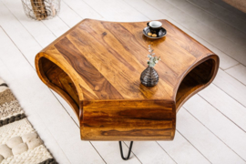 Massief salontafel SPIN Sheesham Rosewood Haarspeldpoten