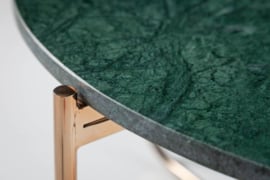 Exclusieve salontafel NOBLE 62 cm groen echt marmer hoogwaardige afwerking