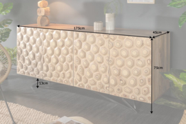 Massief dressoir  LIVING 175 cm mangohout organisch design