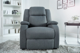 Moderne fauteuil grijze tv-fauteuil met ligfunctie