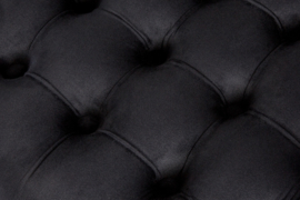 Elegante kruk MODERN BAROQUE 50 cm zwart fluwelen opbergmand