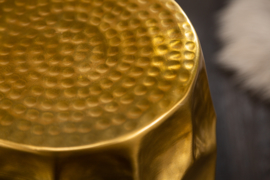 Handgemaakte bijzettafel ORGANIC ORIENT 46 cm goud gehamerd design