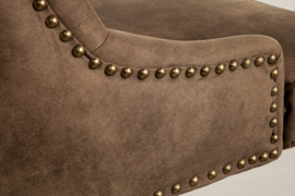 Design bureaustoel Chesterfield-ontwerp VICTOR lichtbruin met armleuning