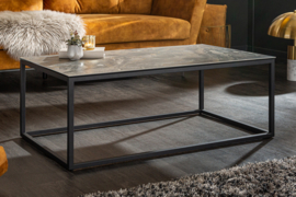 Design salontafel SYMBIOSE 100cm taupe keramiek in marmerlook